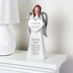 Personalised ‘Forever In Our Hearts’ Memorial Angel Ornament -Yanke Home Shop p011395 2