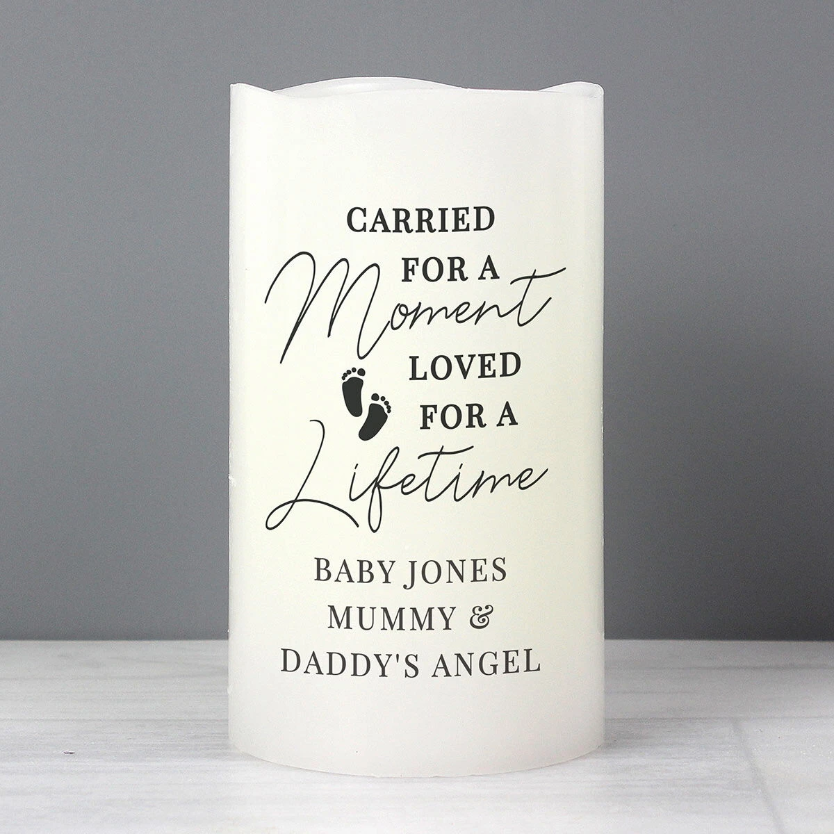Personalised Carried For A Moment LED Candle 5 Personalised Carried For A Moment LED Candle - Image 3