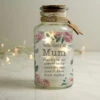 Personalised Floral Watercolour LED Glass Jar -Yanke Home Shop p050733 personalised floral watercolour led glass jar 1