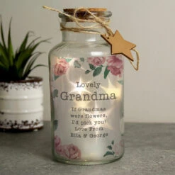 Personalised Floral Watercolour LED Glass Jar 9 Personalised Floral Watercolour LED Glass Jar -Yanke Home Shop p050733 personalised floral watercolour led glass jar 2