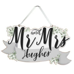 Personalised ‘Mr & Mrs’ Wooden Hanging Decoration -Yanke Home Shop p071195 personalised mr and mrs wooden hanging decoration 2