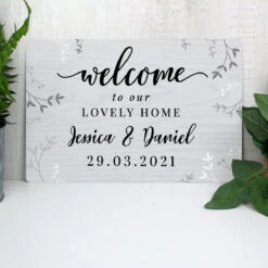 Personalised Welcome Metal Sign -Yanke Home Shop p0804a64 personalised welcome metal sign 4