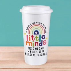Personalised Teacher ‘Shape Little Minds’ Travel Mug -Yanke Home Shop p0813b74