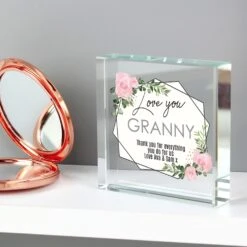 Personalised Abstract Rose Large Crystal Token -Yanke Home Shop p1007d24 pmc personalised abstract rose crystal token 3