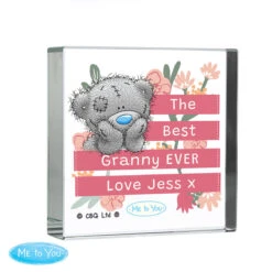 Me To You Personalised Floral Large Crystal Token -Yanke Home Shop p1007e11 personalised me to you floral large crystal token 4