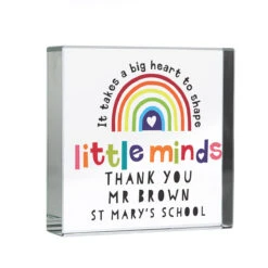 Personalised Teacher ‘Shape Little Minds’ Crystal Token -Yanke Home Shop p1007e27 4