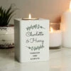 Personalised Botanical White Wooden Tealight Holder 2 Personalised Botanical White Wooden Tealight Holder -Yanke Home Shop p1011f34