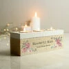 Personalised Floral Watercolour Triple Tealight Holder 1 Personalised Floral Watercolour Triple Tealight Holder -Yanke Home Shop p1011f39 personalised floral watercolour triple tealight holder 1