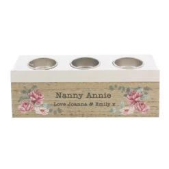 Personalised Floral Watercolour Triple Tealight Holder -Yanke Home Shop p1011f39 personalised floral watercolour triple tealight holder 5