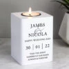 Personalised Couples White Wooden Tealight Holder 2 Personalised Couples White Wooden Tealight Holder -Yanke Home Shop p1011f45 pmc personalised couples white wooden tealight holder 1