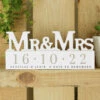 Personalised Big Date Wooden Mr & Mrs Ornament -Yanke Home Shop p1011f97 pmc personalised big date wooden mr and mrs ornament 1
