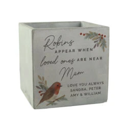 Personalised Robin Memorial Concrete Plant Pot 10 Personalised Robin Memorial Concrete Plant Pot -Yanke Home Shop p1013a10 pmc personalised robin memorial concrete plant pot 5