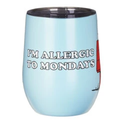 House Of Disaster Peanuts ‘I’m Allergic To Mondays’ Travel Tumbler -Yanke Home Shop peacupmo house of disaster peanuts im allergic to mondays travel tumbler 02
