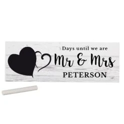 Personalised Rustic Countdown Wooden Block Sign -Yanke Home Shop personalised memento company p1011d53 rustic chalk countdown wooden block sign 2