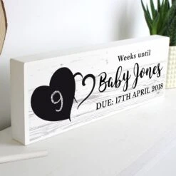 Personalised Rustic Countdown Wooden Block Sign -Yanke Home Shop personalised memento company p1011d53 rustic chalk countdown wooden block sign 3