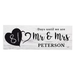 Personalised Rustic Countdown Wooden Block Sign -Yanke Home Shop personalised memento company p1011d53 rustic chalk countdown wooden block sign 5