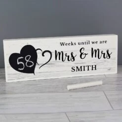 Personalised Rustic Countdown Wooden Block Sign -Yanke Home Shop personalised memento company p1011d53 rustic chalk countdown wooden block sign 7