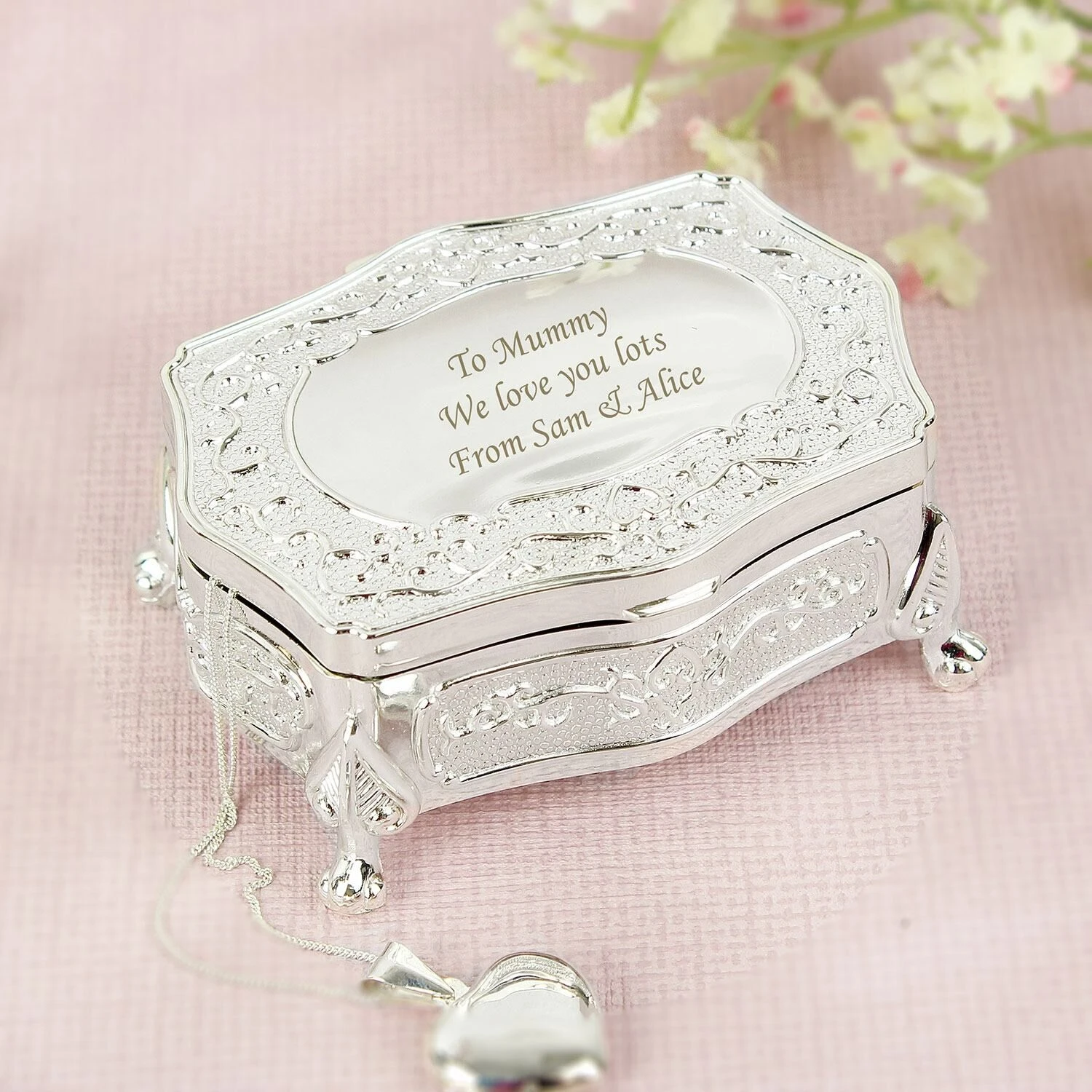 Personalised Small Antique Trinket Box 3 Personalised Small Antique Trinket Box