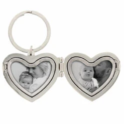 Personalised Floral Heart Photo Frame Keyring -Yanke Home Shop pmc personalised p0102z25 floral heart poto frame keyring 03