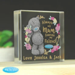 Me To You Personalised Mum Forever My Friend Crystal Token -Yanke Home Shop pmc personalised p1007e39 me to you florever my friend crystal token 03