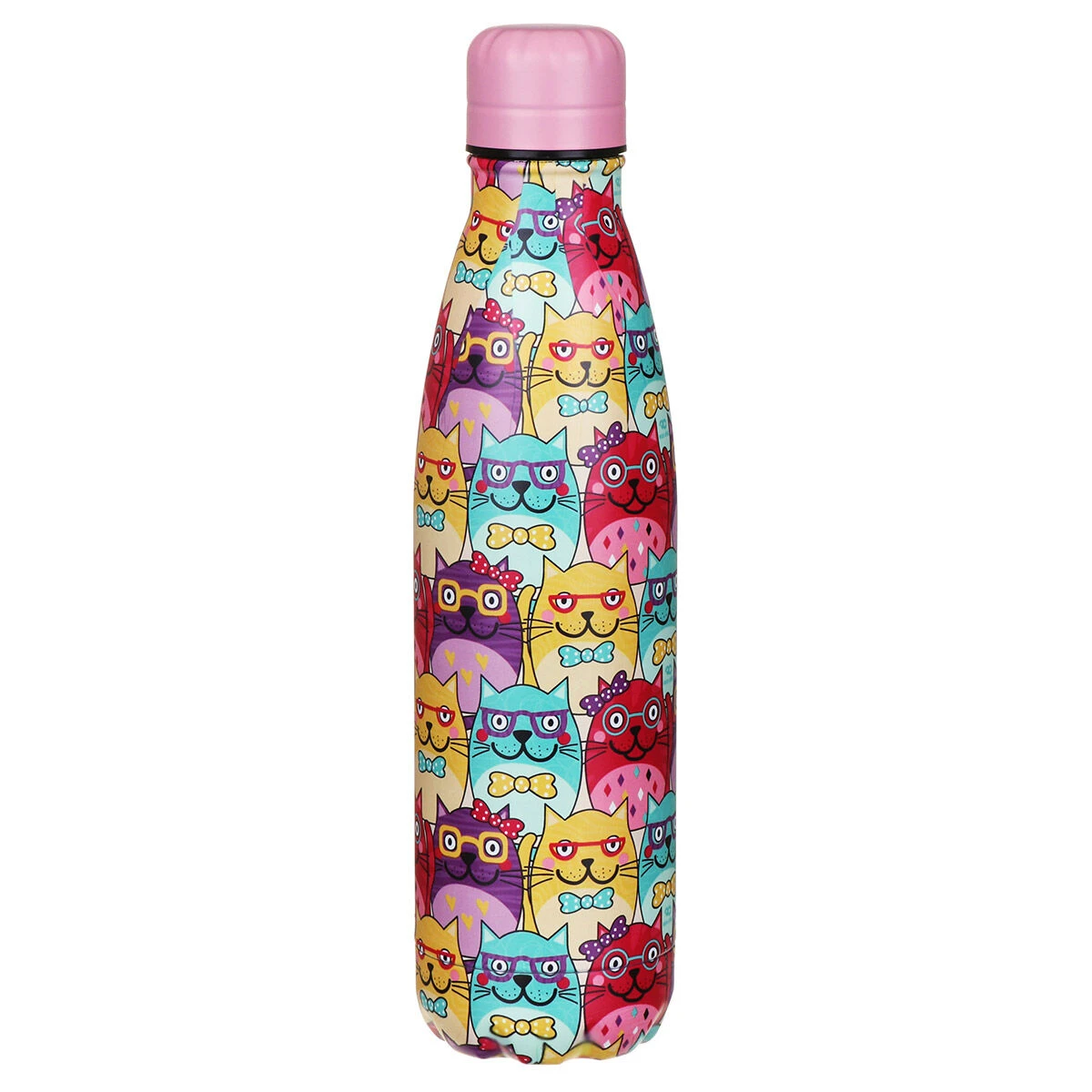 Eco Chic Cats With Glasses 500ml Thermal Drinks Bottle 3 Eco Chic Cats With Glasses 500ml Thermal Drinks Bottle
