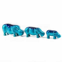 Tilnar Art Aluminark Brushed Aqua Large Hippo -Yanke Home Shop tilnar art aluminark brushed aqua hippo group