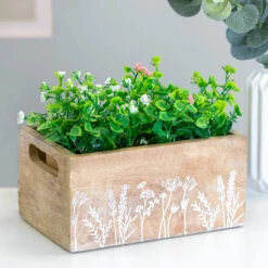 Transomnia Small Wooden Meadow Flowers Trug 9 Transomnia Small Wooden Meadow Flowers Trug -Yanke Home Shop transomnia boxx226 meadow flowers small wooden trug lifestyle 3