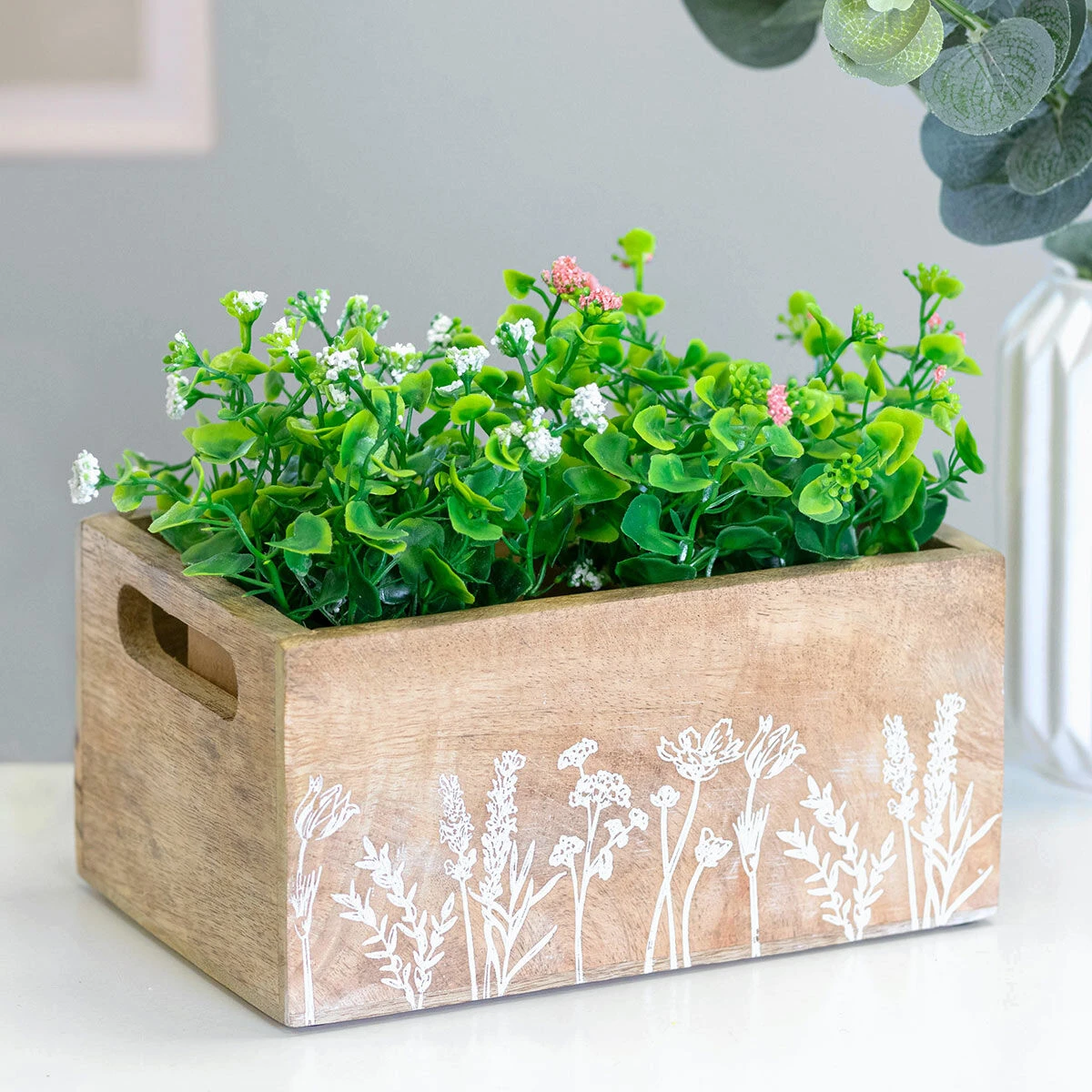 Transomnia Small Wooden Meadow Flowers Trug 5 Transomnia Small Wooden Meadow Flowers Trug - Image 3
