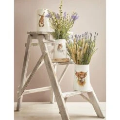 Wrendale Cow 'Daisy Coo' 20cm Vase -Yanke Home Shop wrendale designs vases v1 2