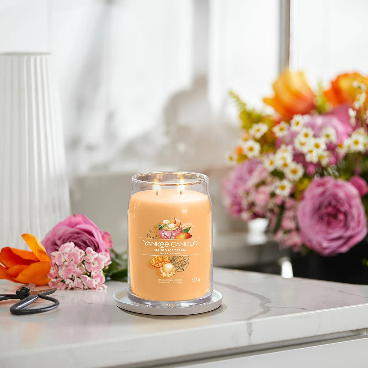 Yankee Candle Mango Ice Cream Signature Large Jar Candle 6 Yankee Candle Mango Ice Cream Signature Large Jar Candle - Image 4