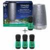 Yankee Candle Peaceful Dreams Silver Sleep Diffuser Starter Kit With 3 Refills