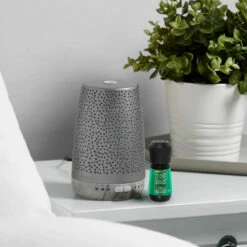 Yankee Candle Peaceful Dreams Silver Sleep Diffuser Starter Kit With 3 Refills -Yanke Home Shop yankee candle peaceful dreams sleep diffuser stater kit bundle lifestyle 1